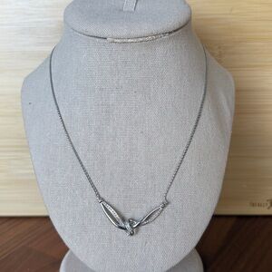 925 Sterling Silver Natural Baguette Knot Pendant JWBR Minimalist Necklace